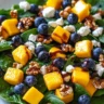 Mango Salad with Spinach and Blueberries
