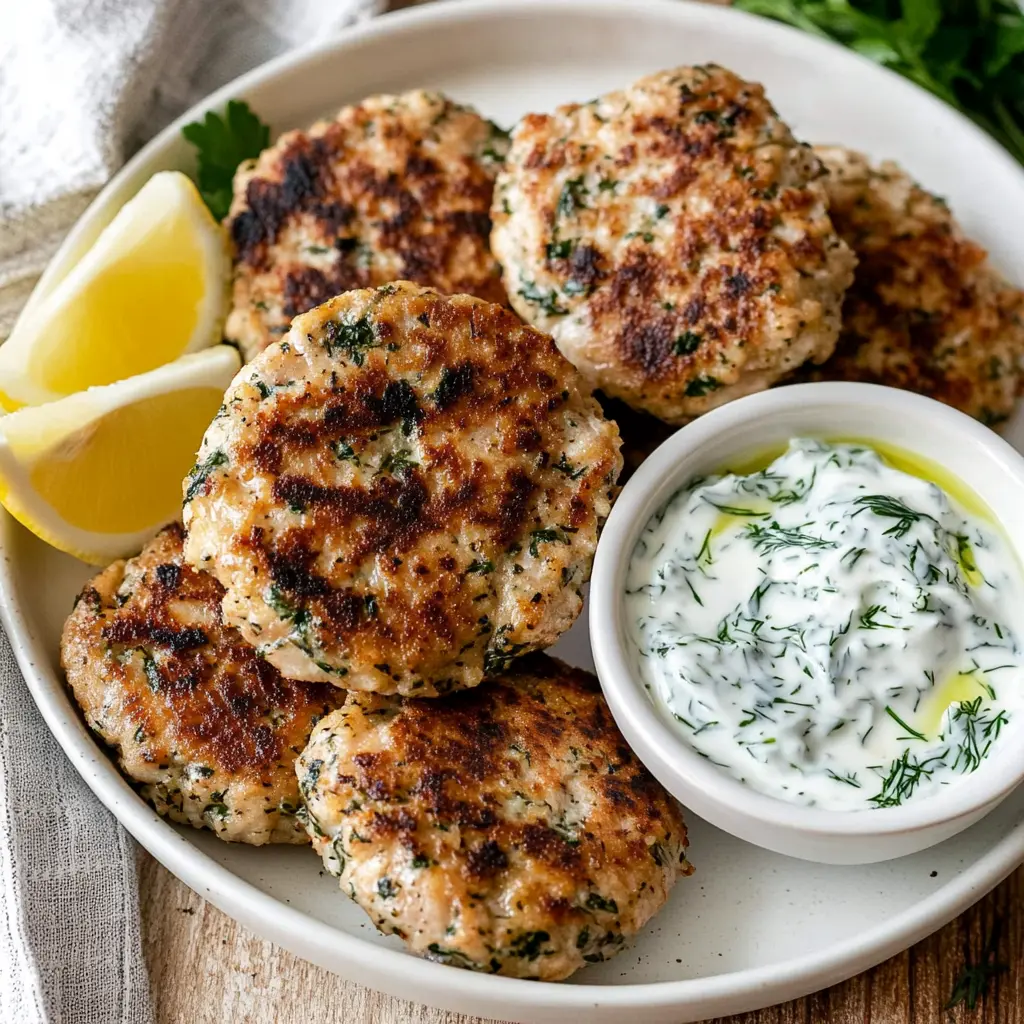 Mediterranean Chicken Patties Recipe