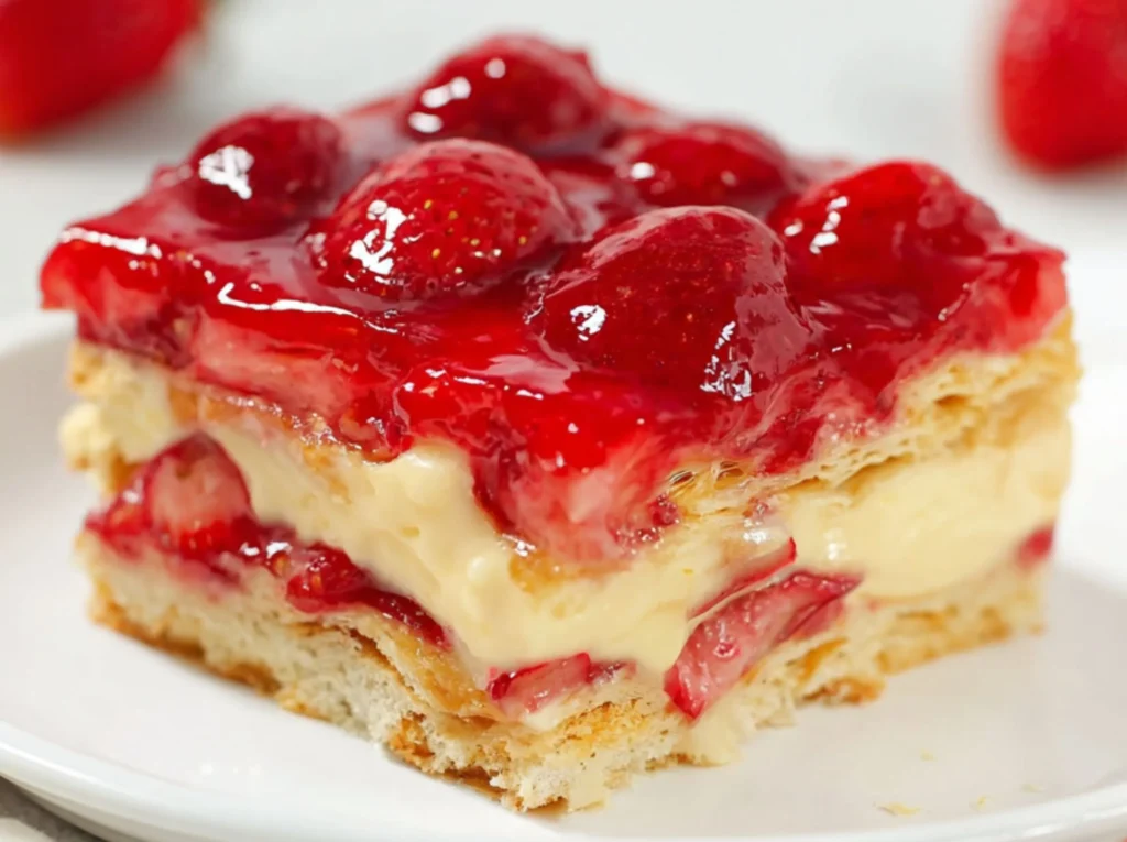 No-Bake Strawberry Eclair Cake