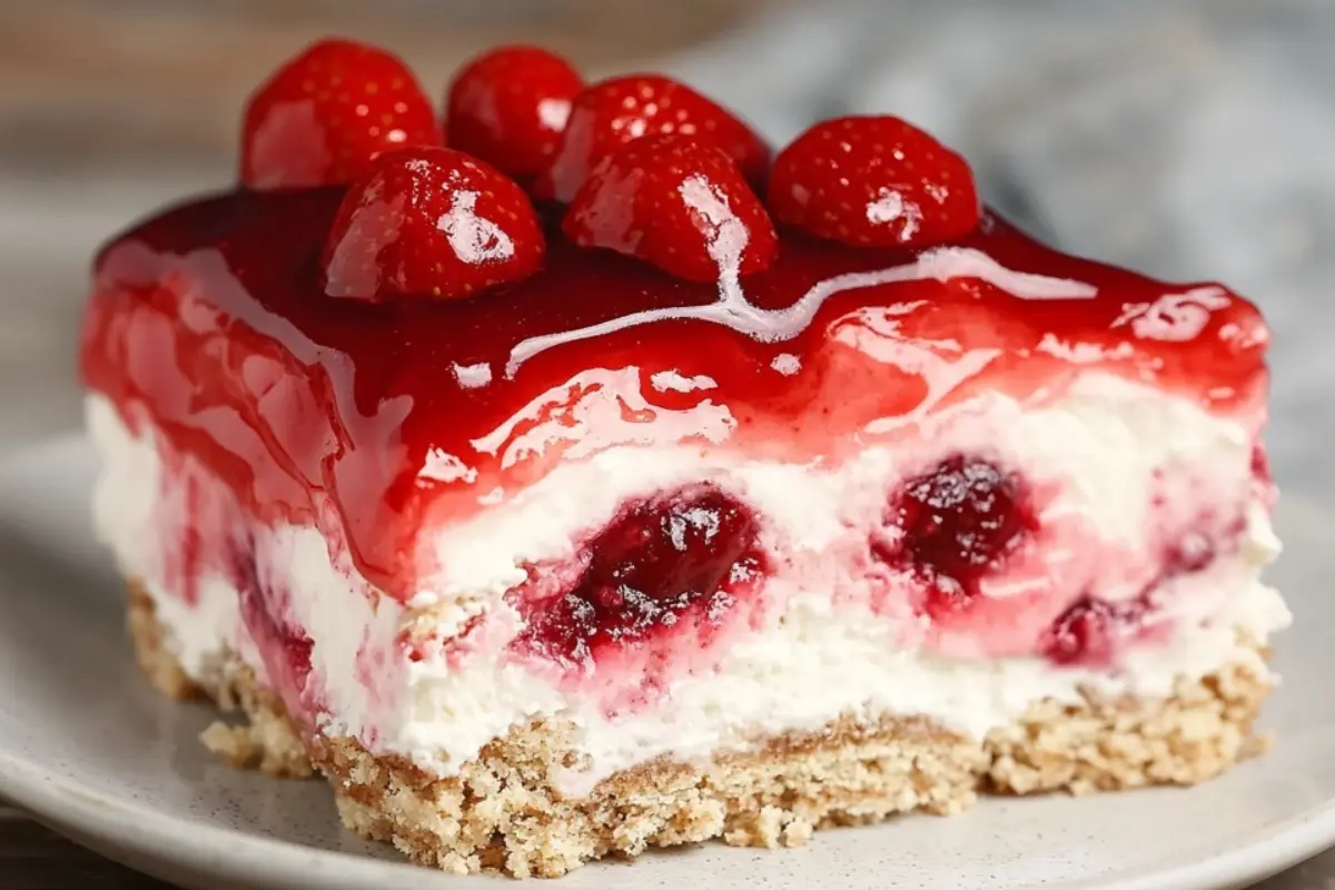 No-Bake Strawberry Eclair Cake