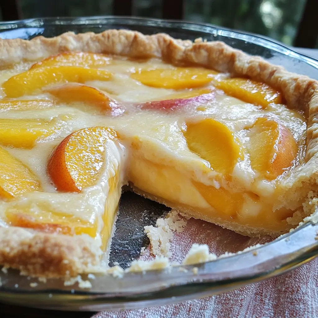 Old-Fashioned Peach Cream Pie Recipe