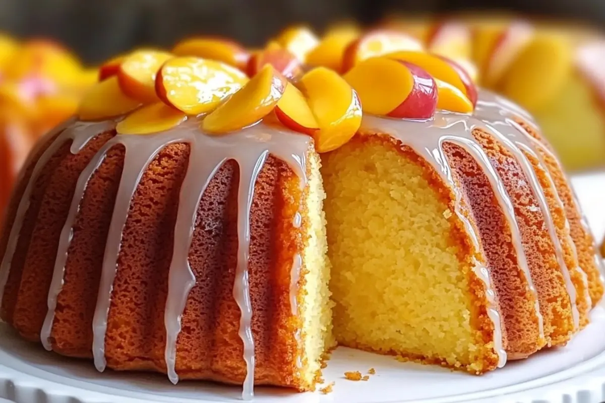 Peach Buttermilk Pound Cake