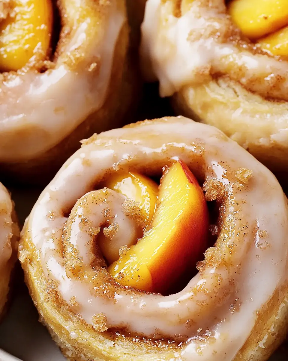 Peach Cobbler Cinnamon Rolls Recipe