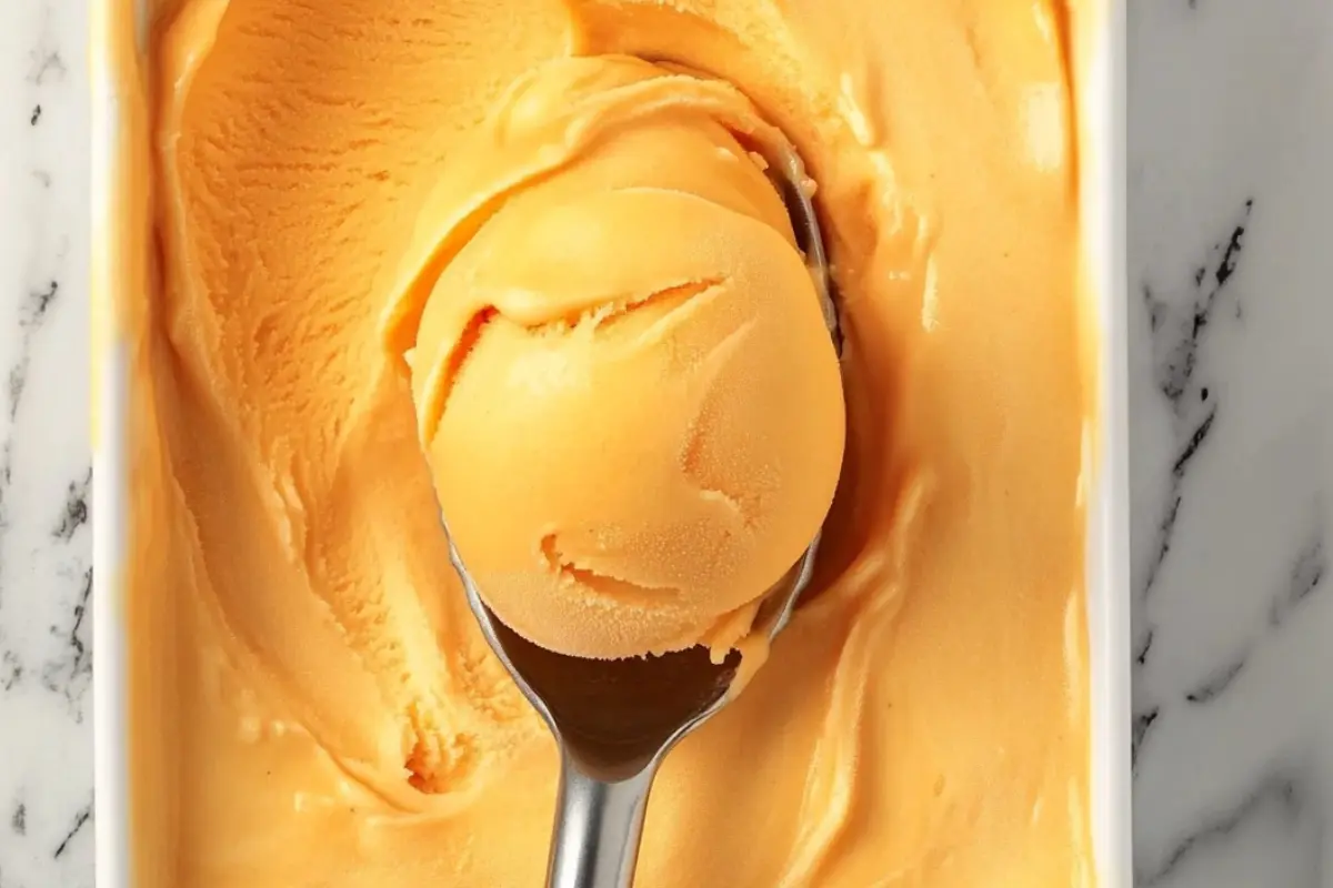 Peach sorbet without ice cream maker