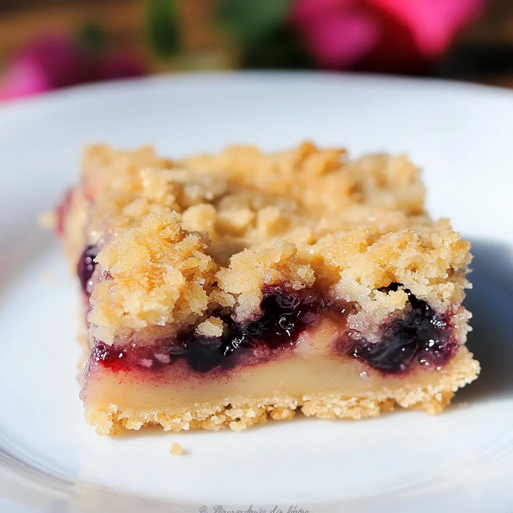 Rhubarb Shortbread Crumble Bars Recipe