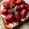 Roasted Strawberry Whipped Ricotta Toast