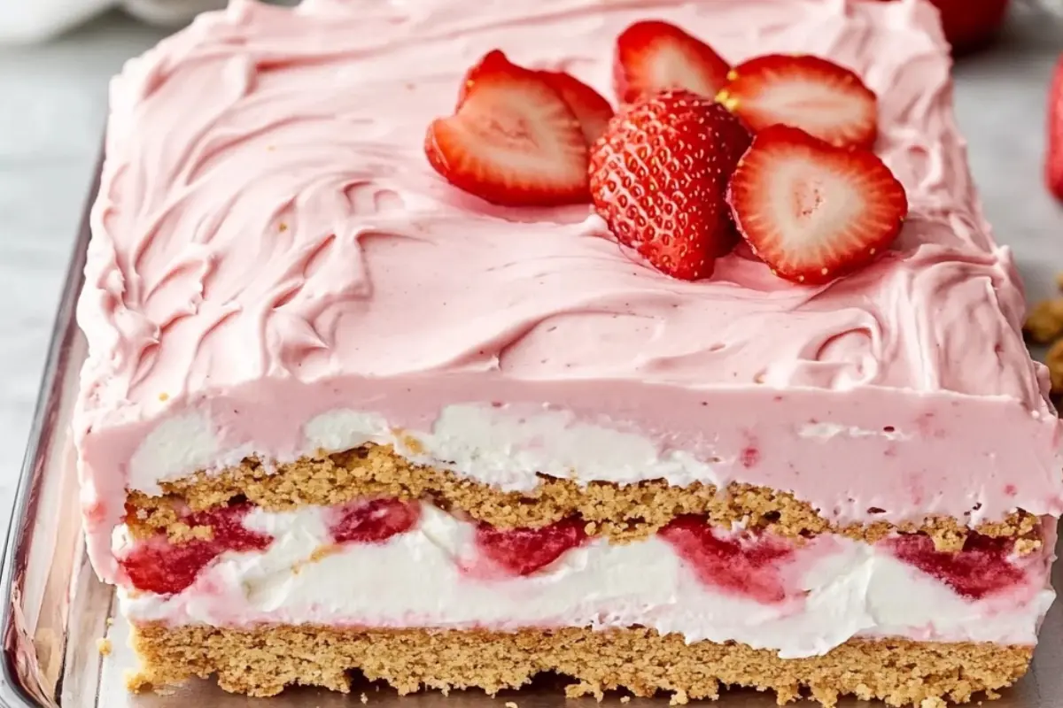 Strawberry Eclair Cake
