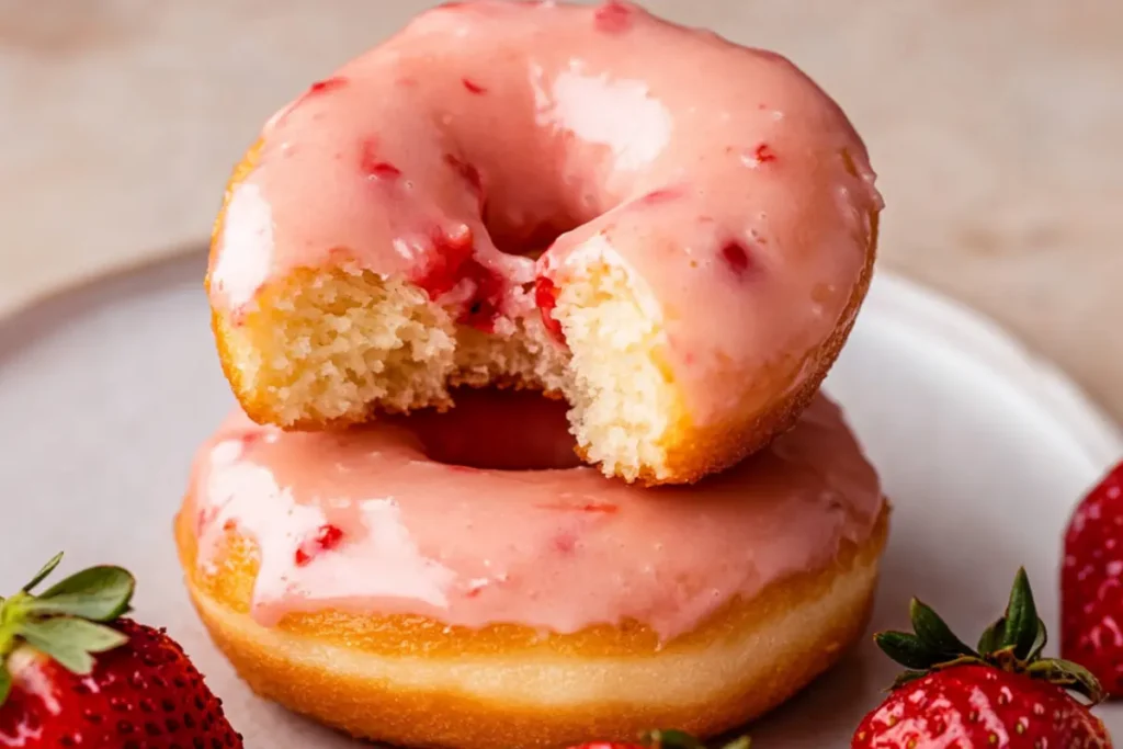 Strawberry Glazed Donuts