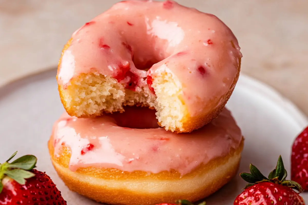 Strawberry Glazed Donuts