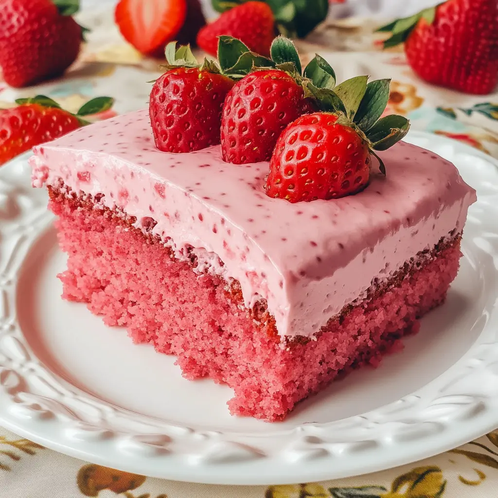 strawberry sheet cake recipe
