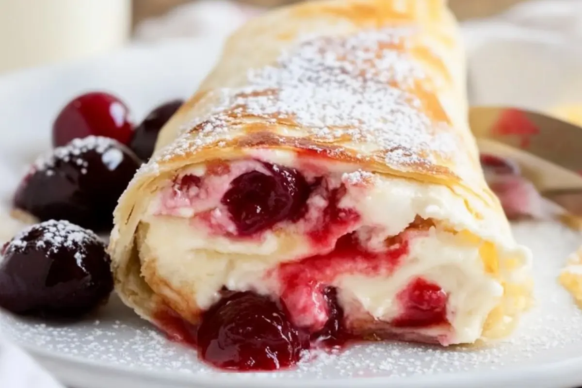 Air Fryer Cherry Cheesecake Chimichangas