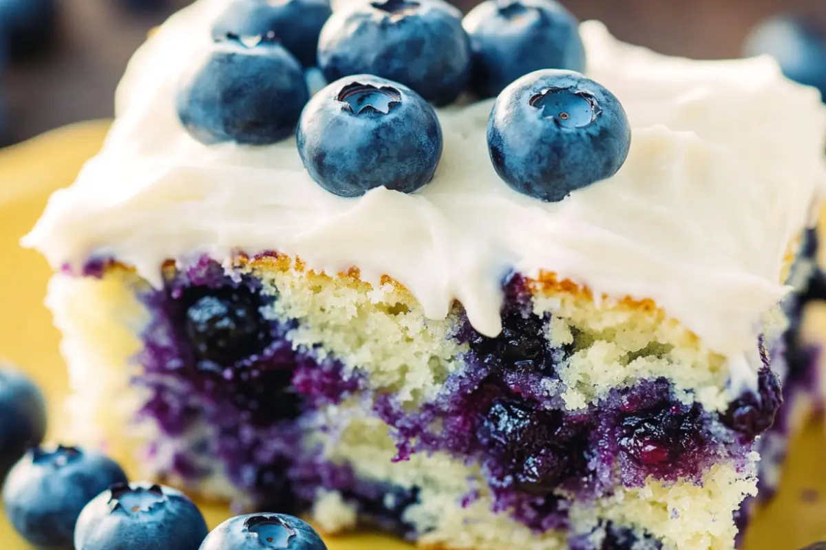 Blueberry Zucchini Cake with Lemon Buttercream