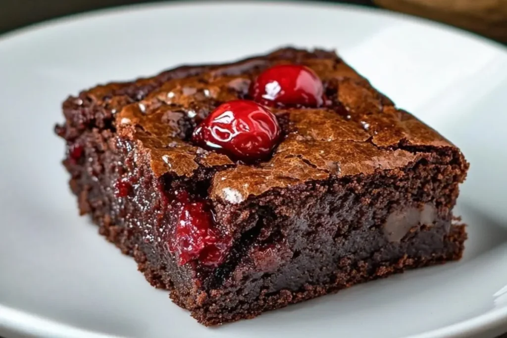 Cherry Cheesecake Brownies with Fresh Cherries