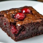 Cherry Cheesecake Brownies with Fresh Cherries