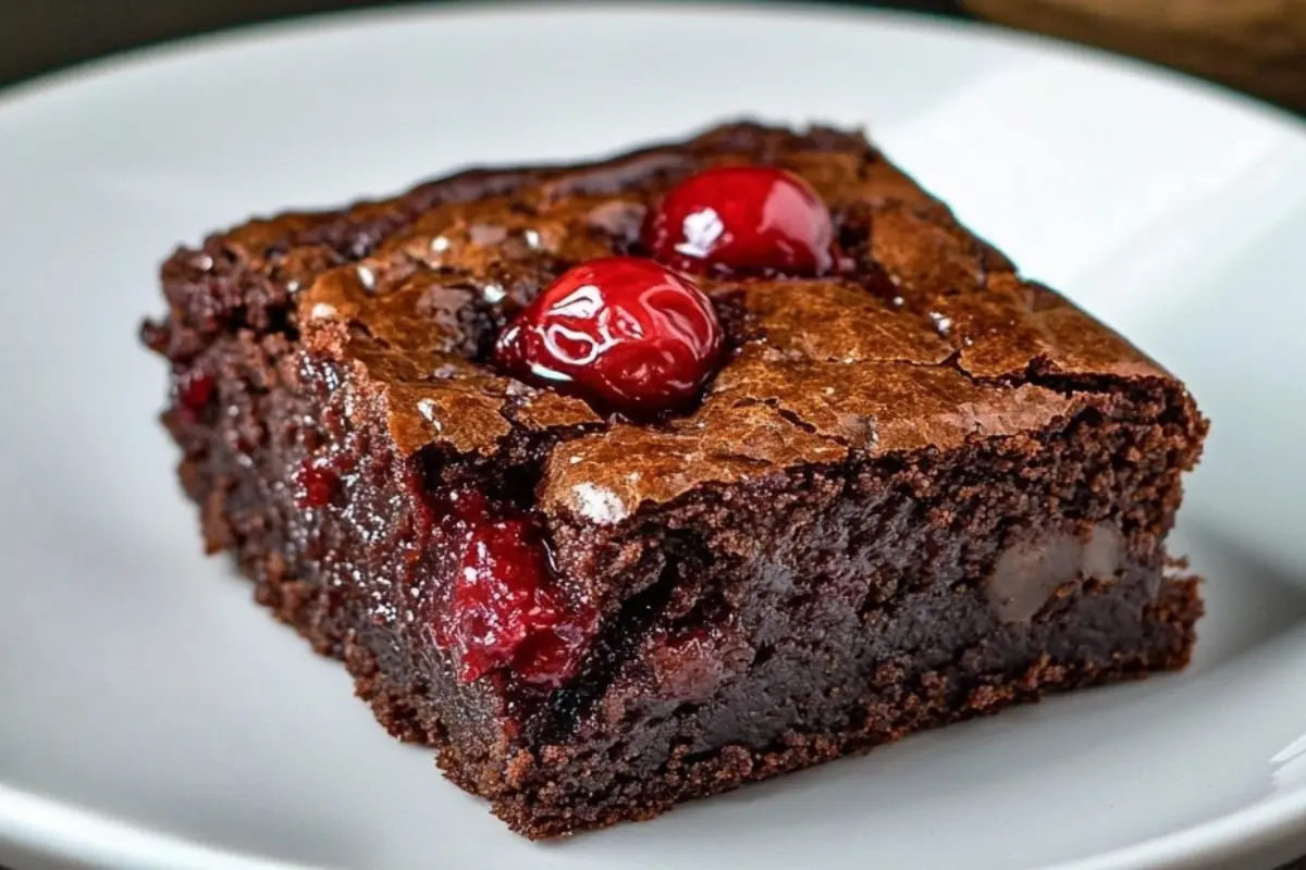 Cherry Cheesecake Brownies with Fresh Cherries