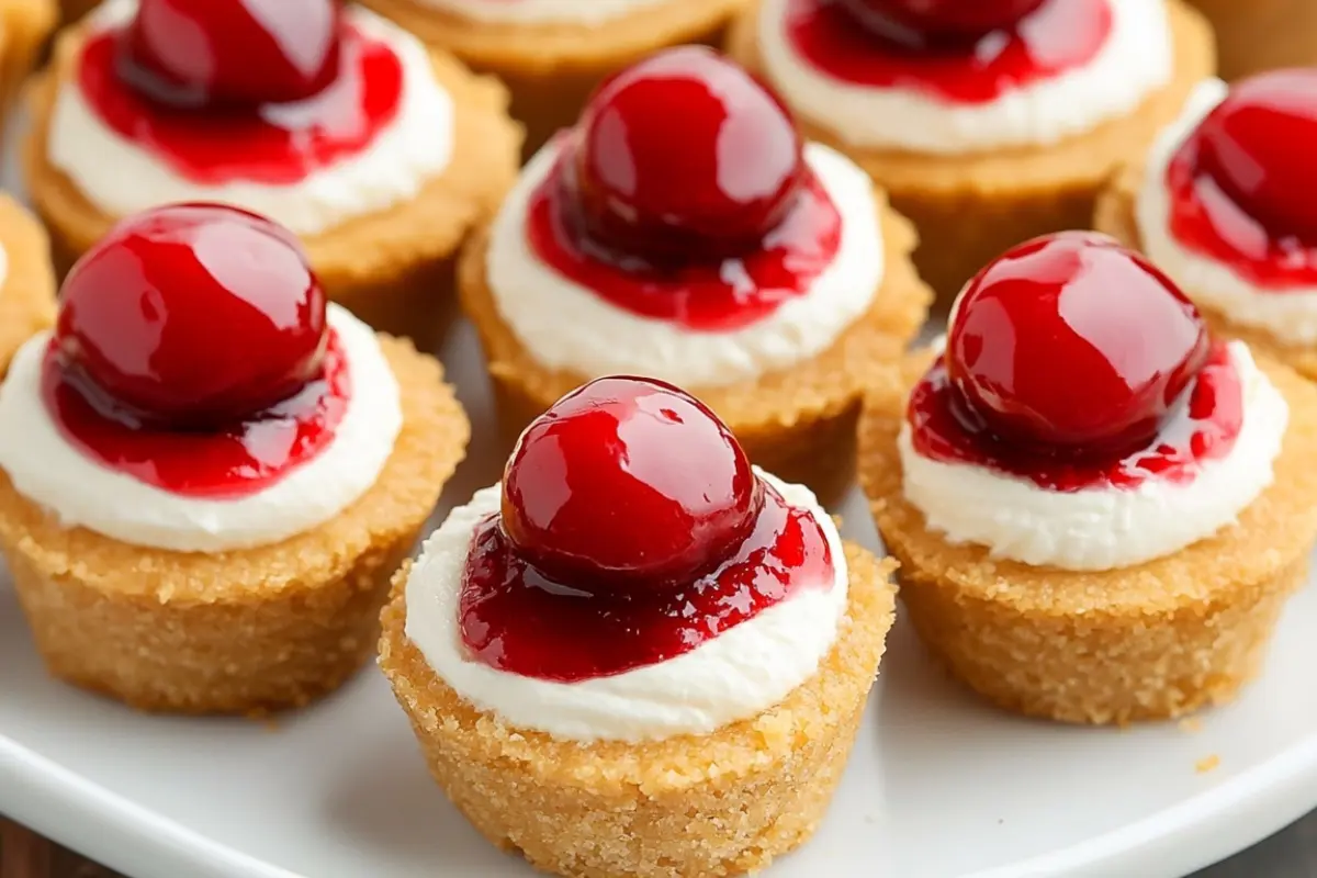 Cherry Cheesecake Cookie Cups