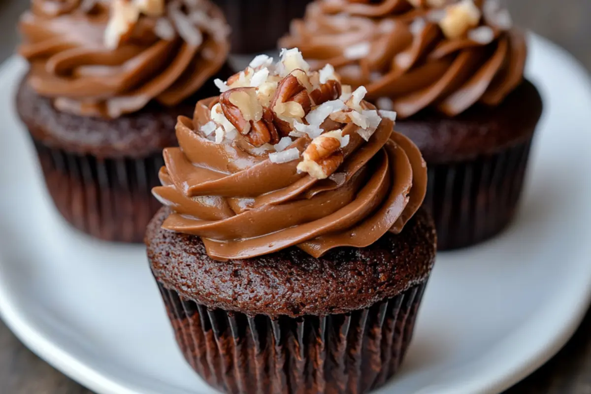 German Chocolate Cupcakes