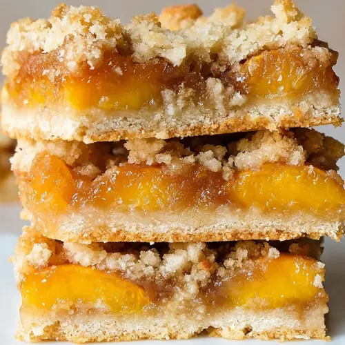 Gluten Free Peach Crumble Bars Recipe