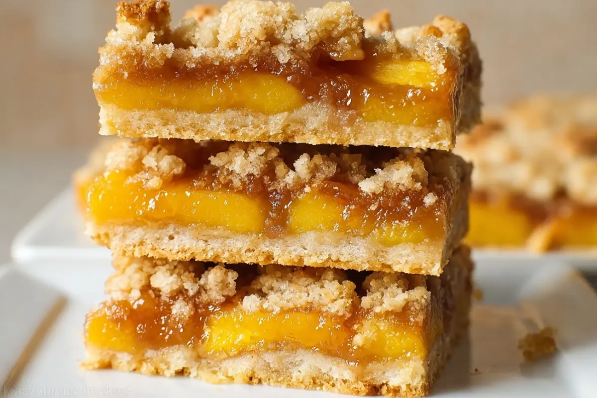 Gluten Free Peach Crumble Bars