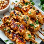 Grilled Asian Chicken Skewers with Honey Garlic Sauce