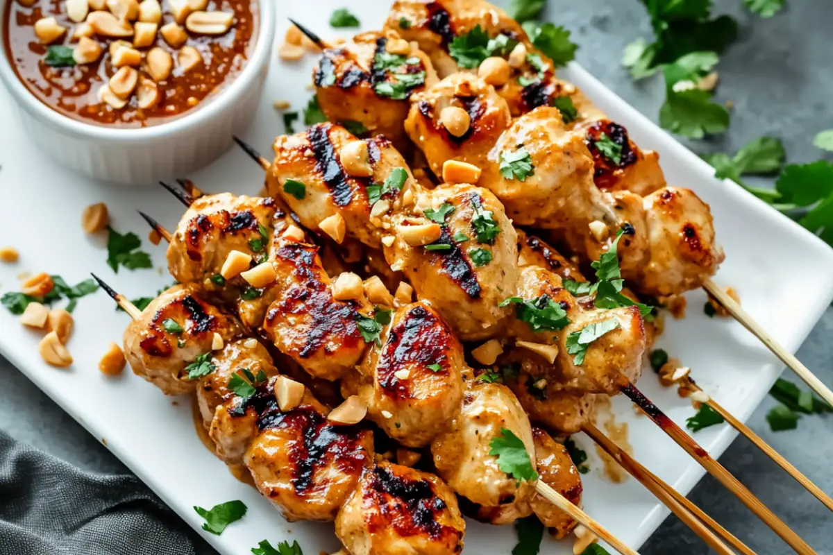 Grilled Asian Chicken Skewers with Honey Garlic Sauce