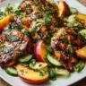 Grilled Honey Mustard Chicken with Peach Salad