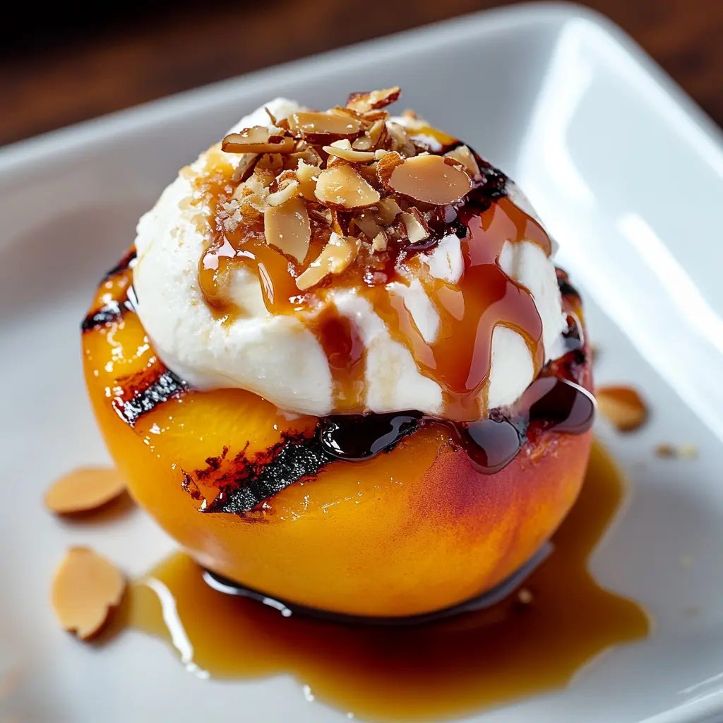 Grilled Peaches with Mascarpone Cream Recipe