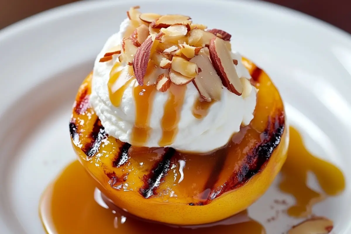 Grilled Peaches with Mascarpone Cream