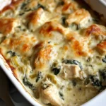 High-Protein Spinach Artichoke Chicken Casserole