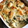 High-Protein Spinach Artichoke Chicken Casserole