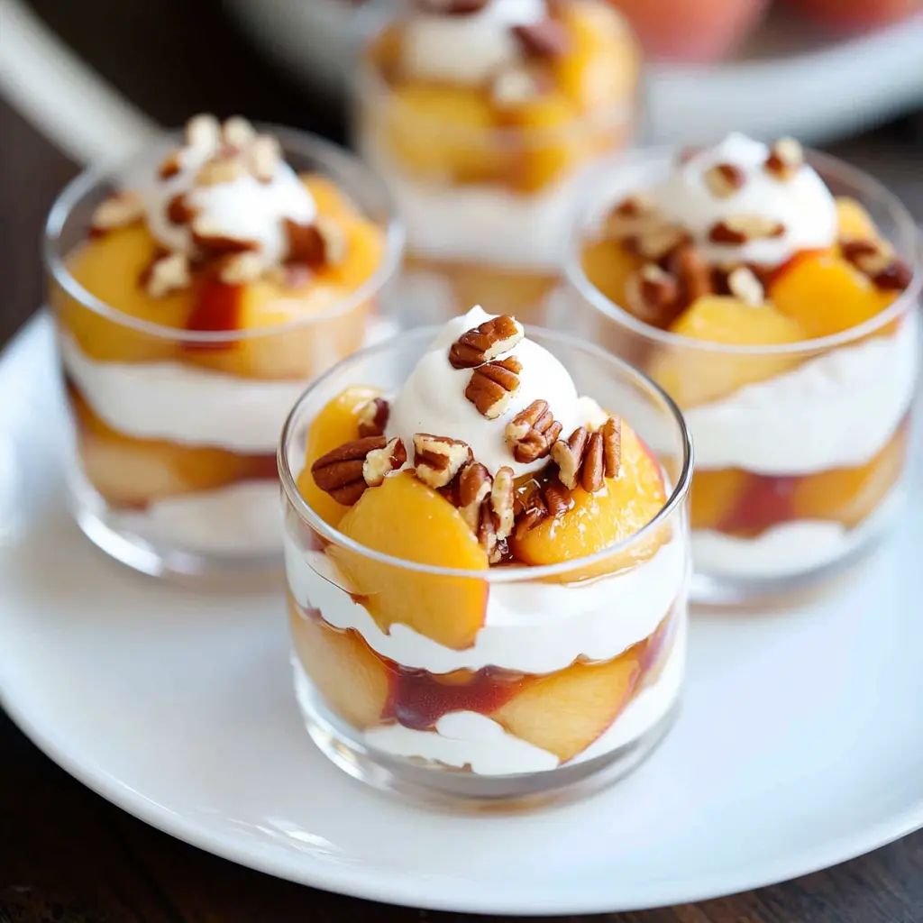 Keto Peach Cheesecake Jars