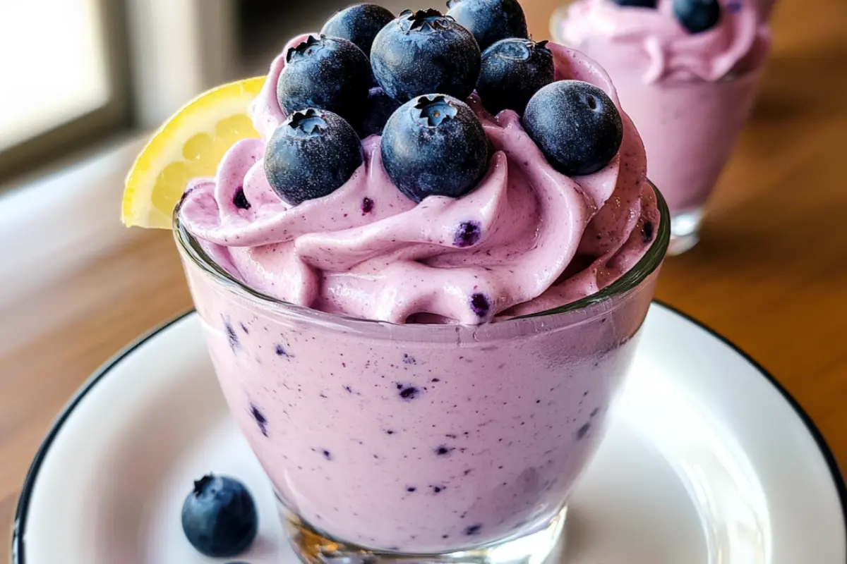 Lemon and Blueberry Keto Cheesecake Fluff