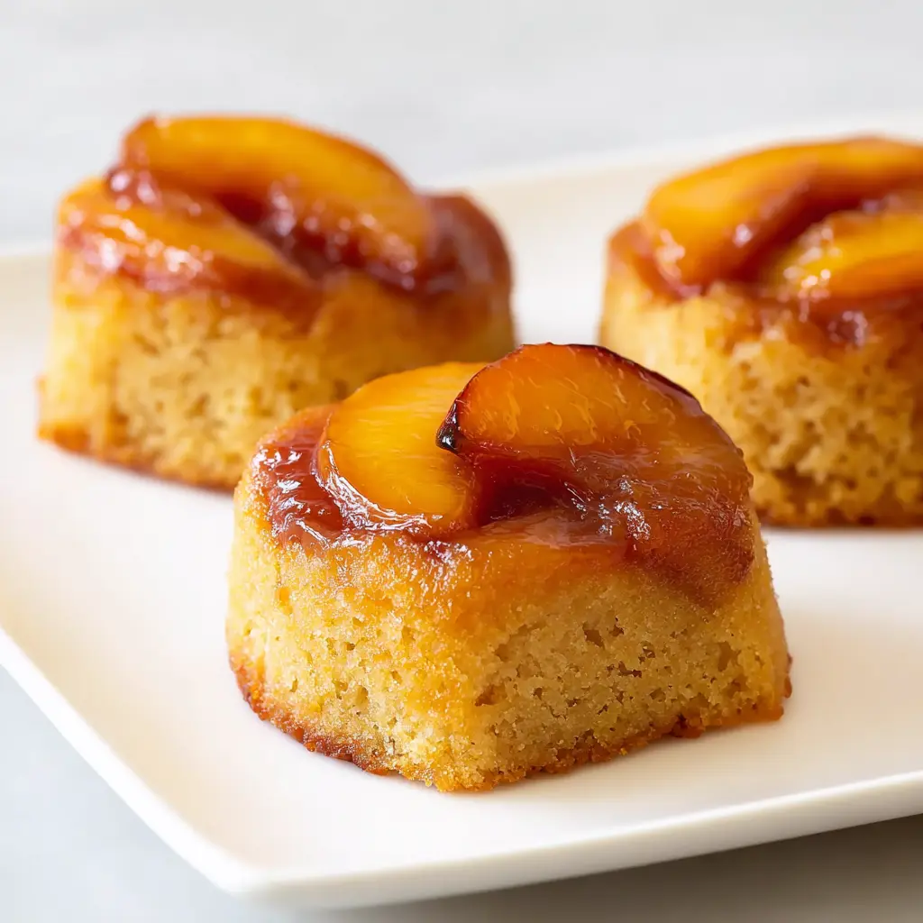 Mini Peach Upside Down Cakes Recipe
