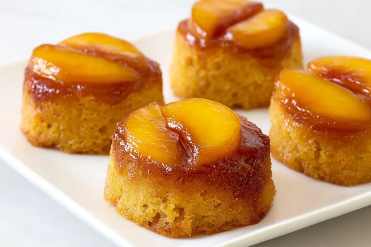 Mini Peach Upside Down Cakes