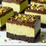 No-Bake Chocolate Pistachio Cheesecake Bars
