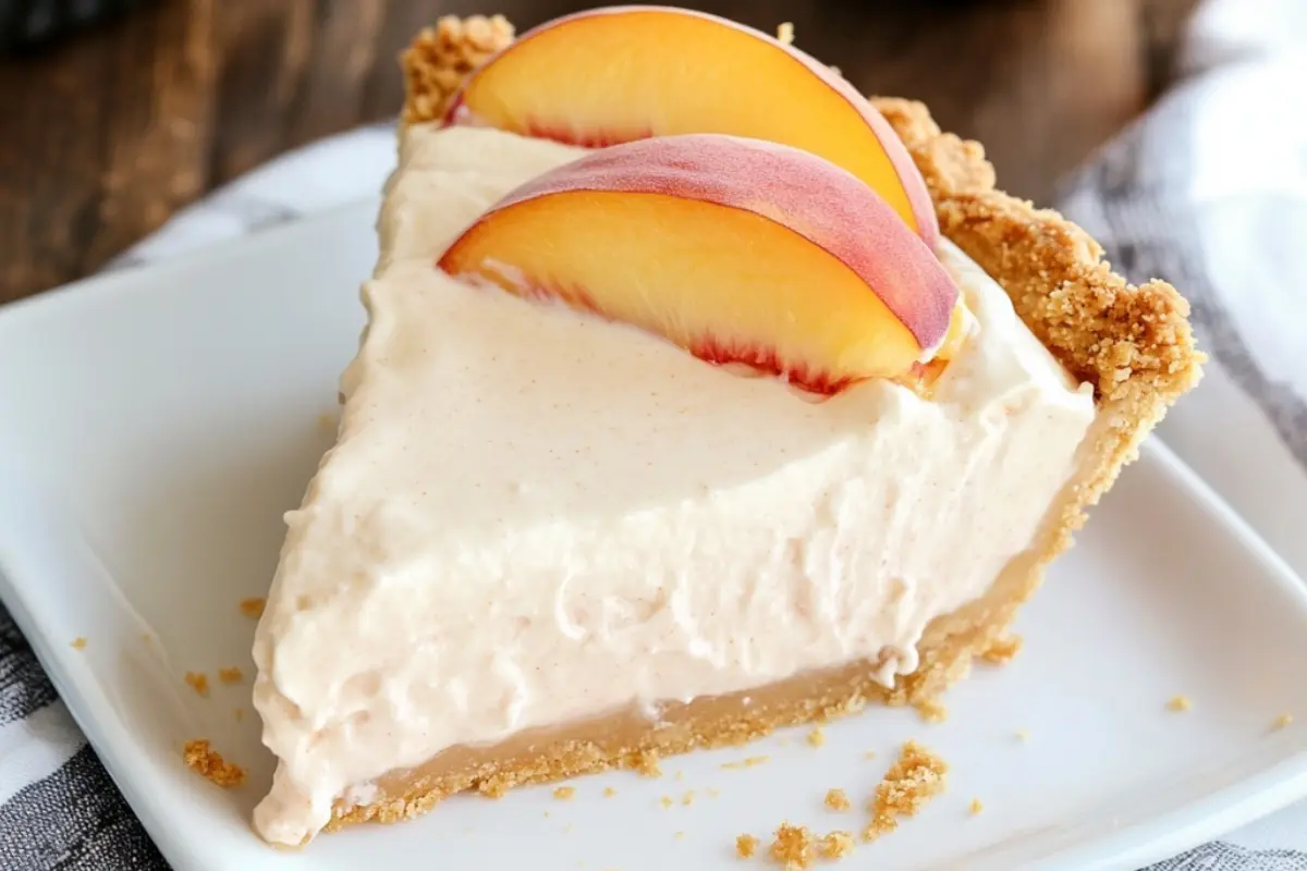 No-Bake Peach Cheesecake