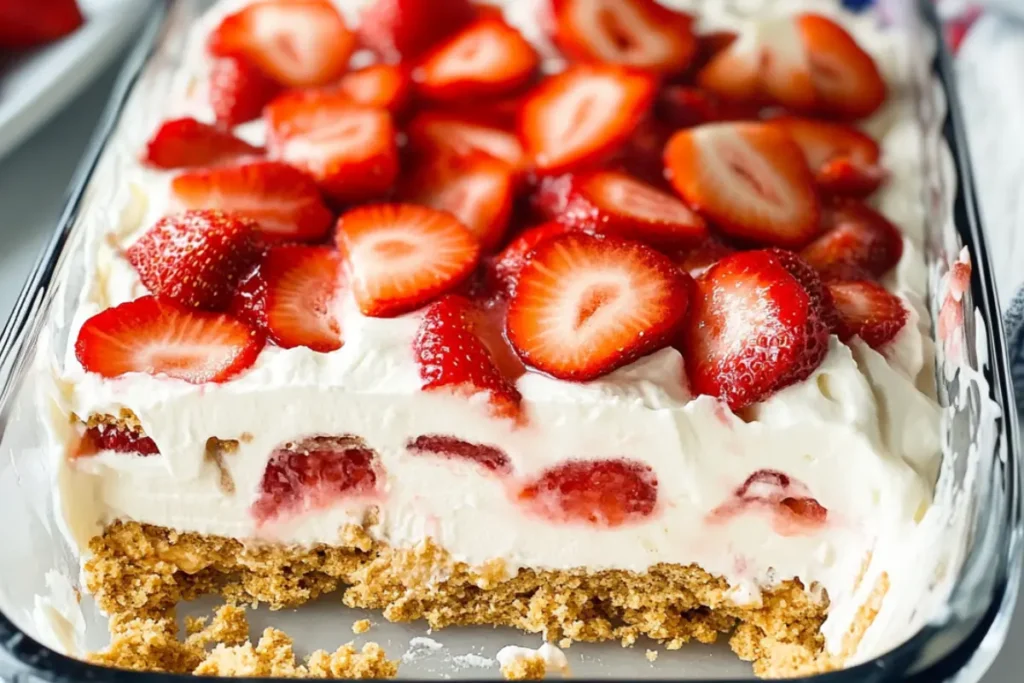 No-bake strawberry icebox cake