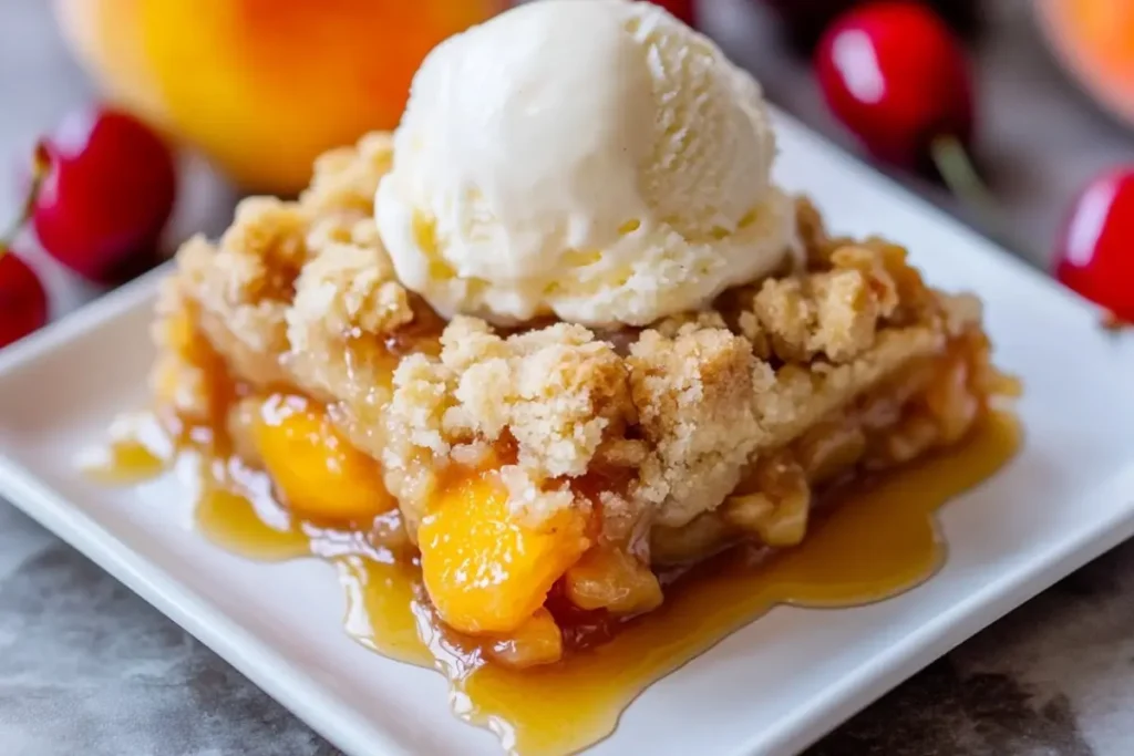 Peach Cobbler with Cake Mix