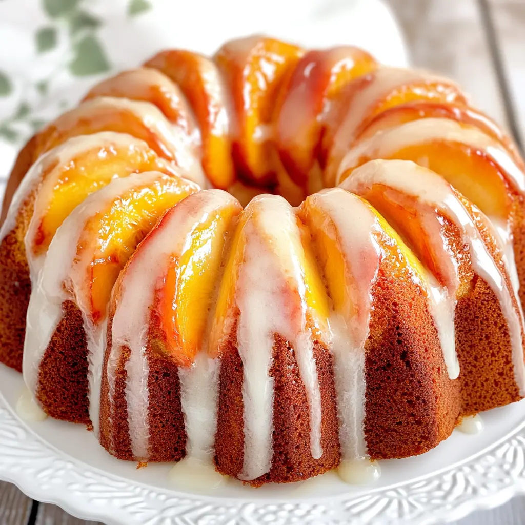 Peach cobbler pound cake