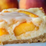 Peaches and Cream Cheesecake Bars