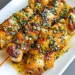 Ranch Garlic Parmesan Chicken Skewers