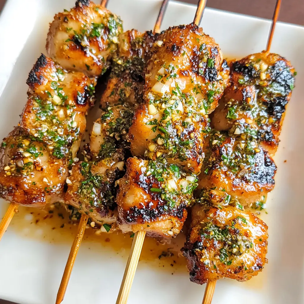 Ranch Garlic Parmesan Chicken Skewers Recipe