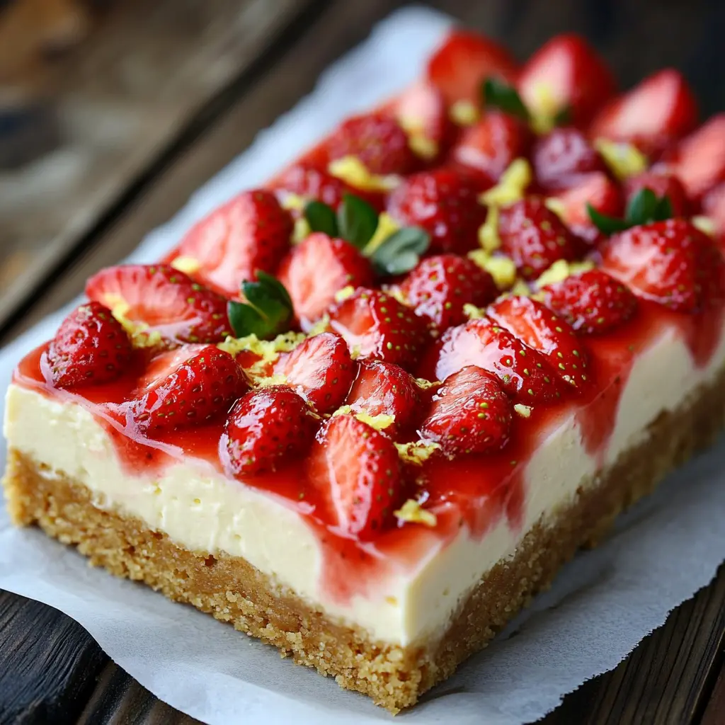 Strawberry Cheesecake Blondies Recipe