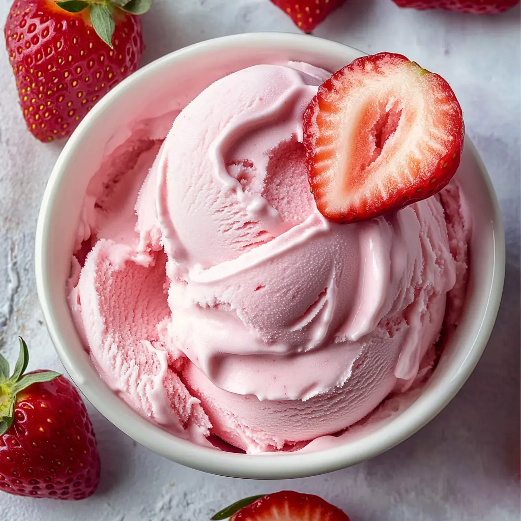 Strawberry Cottage Cheese Ice Cream Recipe