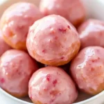 Strawberry Glazed Baked Donut Holes