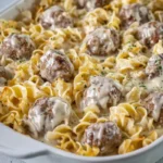 Swedish Meatball Noodle Bake
