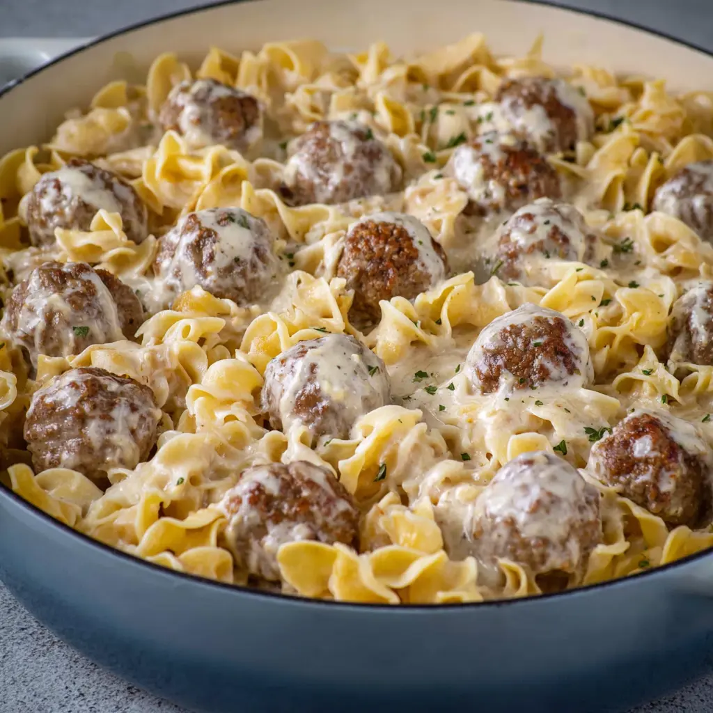 Swedish Meatball Noodle Bake Recipe