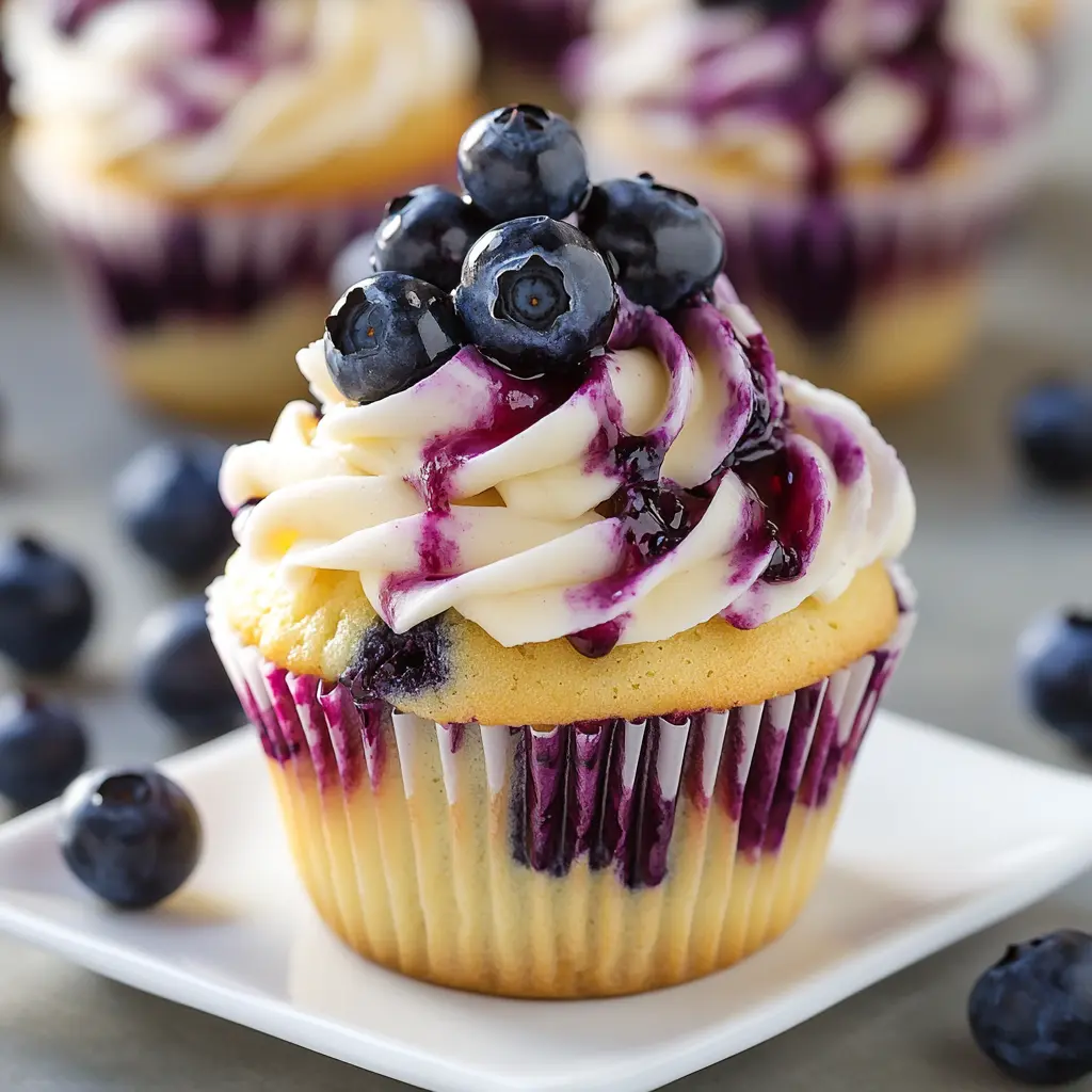 White Chocolate Blueberry Cupcakes Recipe