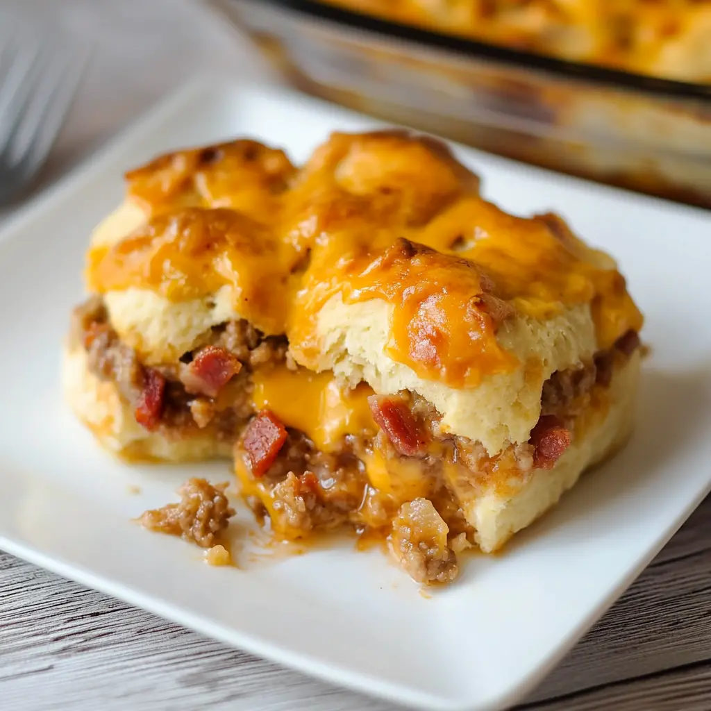 Bacon Cheeseburger Biscuit Casserole Recipe