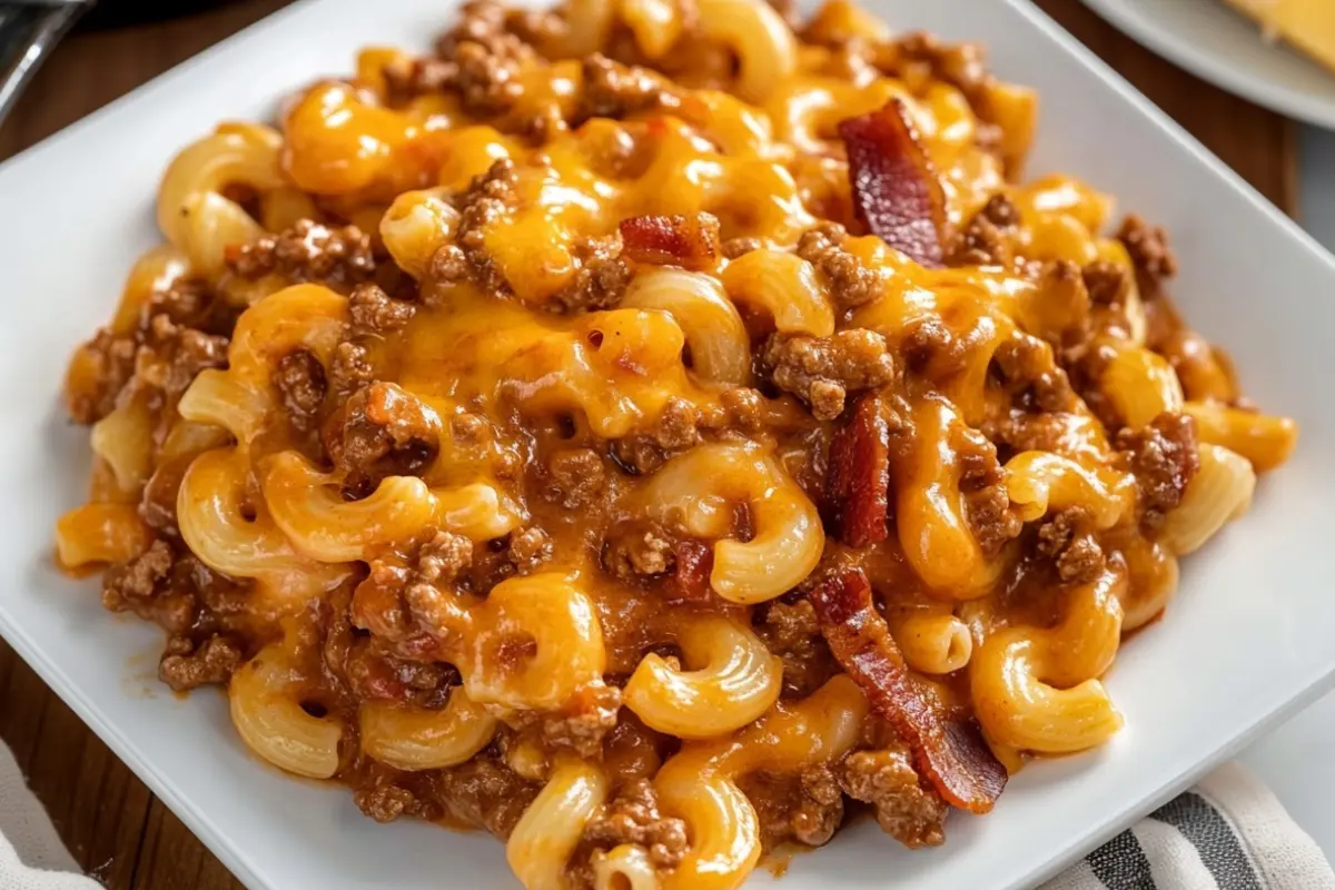 Bacon Cheeseburger Pasta Recipe